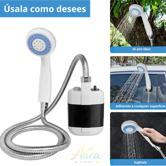 DUCHA PORTATIL MULTIFUNCIONAL CON BOMBA RECARGABLE
